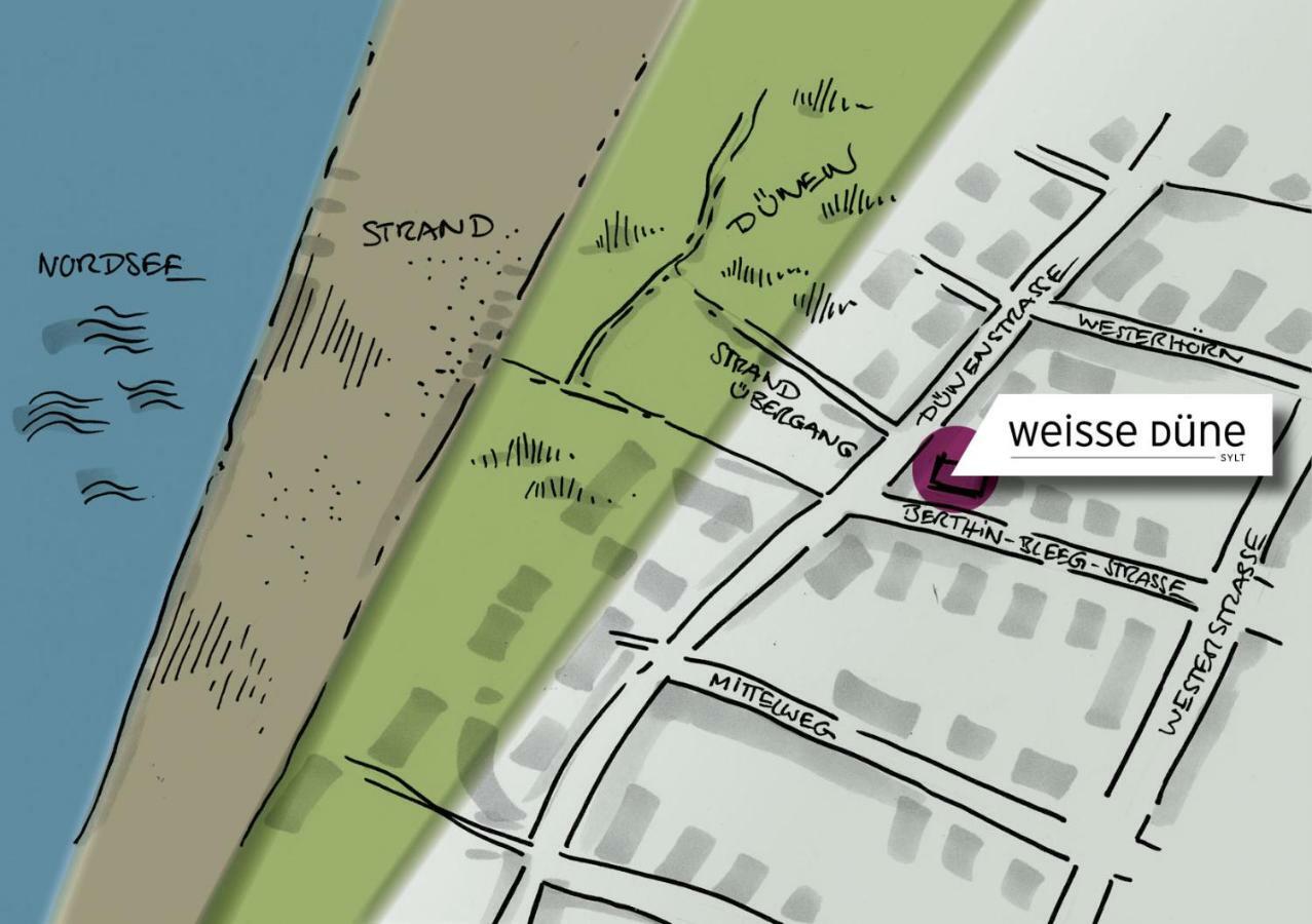 Weisse Duene - Ost Apartman Wenningstedt-Braderup  Kültér fotó